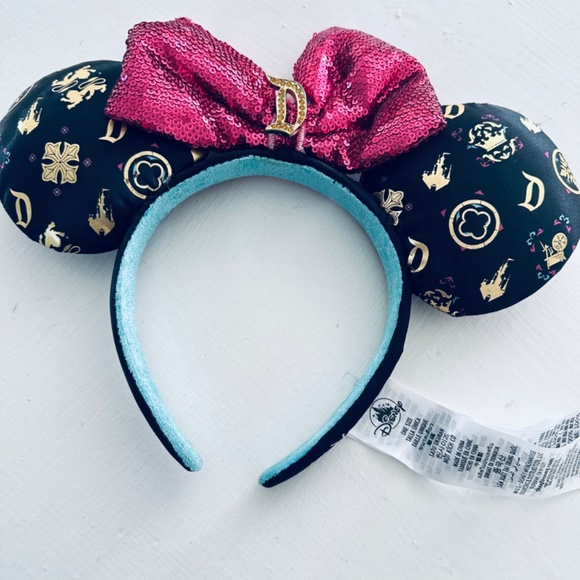 Disneyland Minnie  Mouse Ear Headband w/Sequined Bow -Sleeping Beauty Castle main image 4